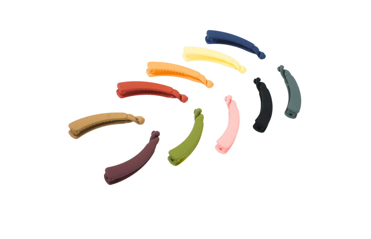Matte Banana Hair Clips β Strong Hold for All Hair Types (pack - 10)