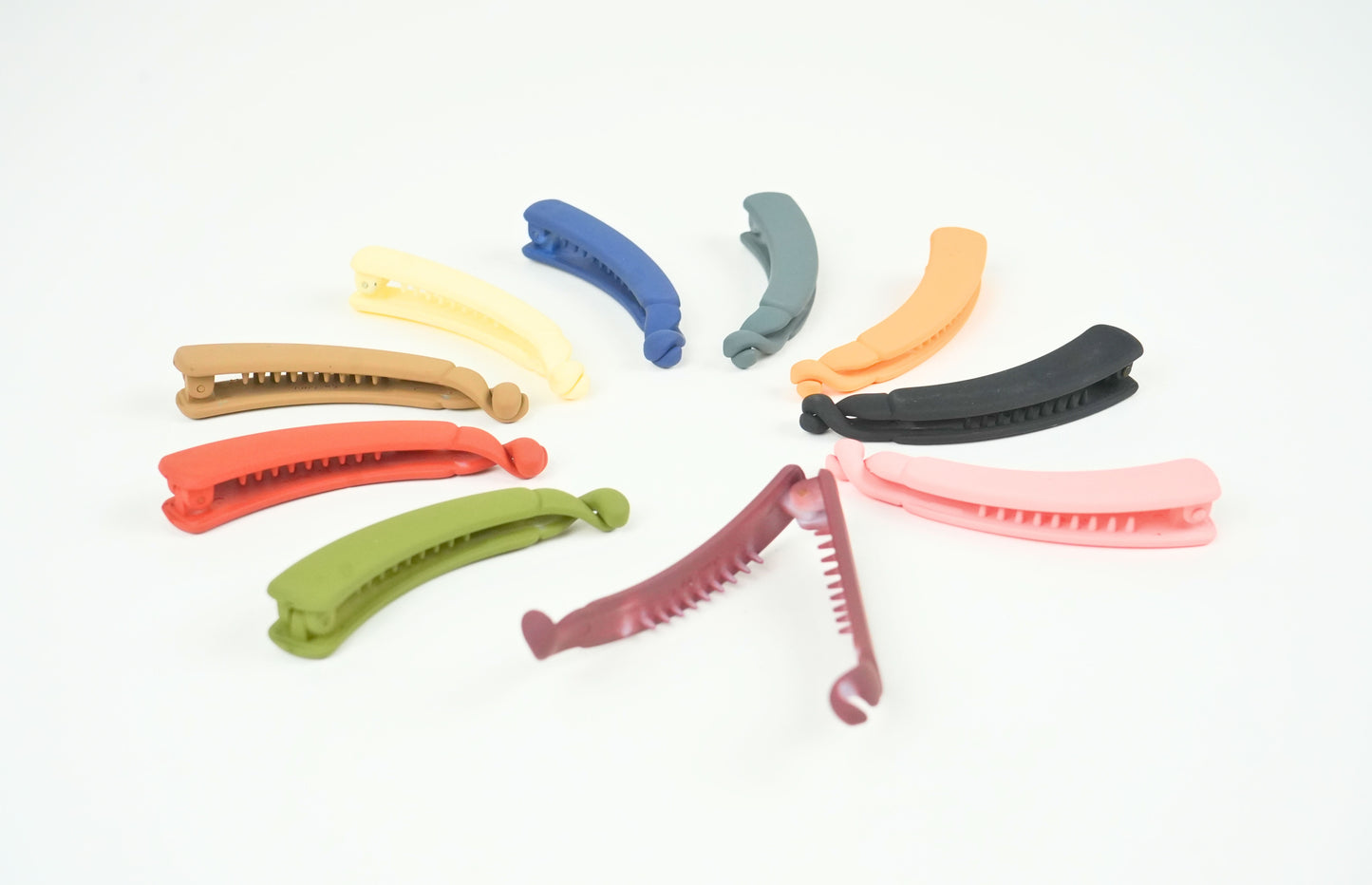 Matte Banana Hair Clips β Strong Hold for All Hair Types (pack - 10)