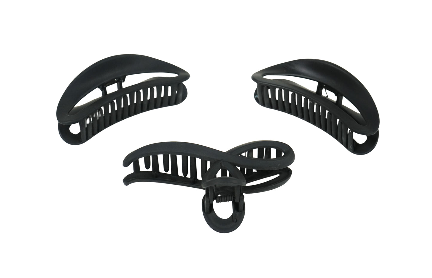 Matte Black Hair Claw Clip – Strong Hold & Non-Slip for All Hair Types