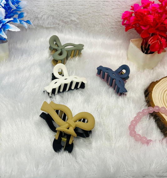 Matte Bow Knot Hair Claw Clips β Strong Hold & Non-Slip Grip - Hairkarlo