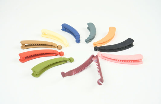 Matte  Banana Hair Clips – Strong Hold for All Hair Types (pack - 10)