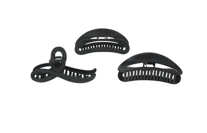 Matte Black Hair Claw Clip – Strong Hold & Non-Slip for All Hair Types