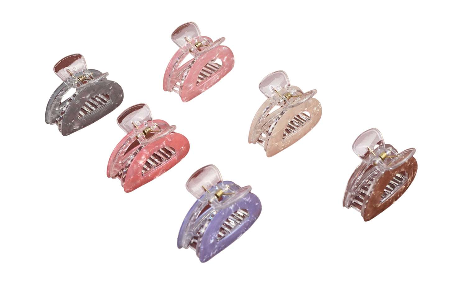 D-Shaped Marble Hair Claws - HRK250021