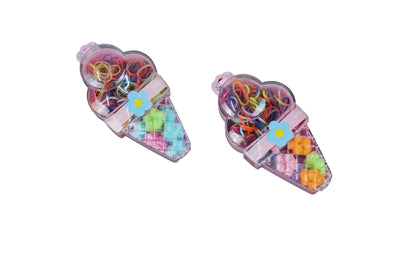 Ice Cream Hair Accessories Set – Colorful Hair Ties & Bands for Girls - HRK250030