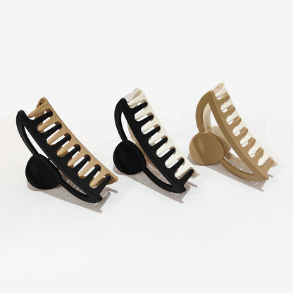 🤍 Dual Tone Hair Claw Clips for Women – Matte Finish Strong Grip Clutcher Set (1 , 3 ,& 5 Pcs Neutral Shades)- HRK250044
