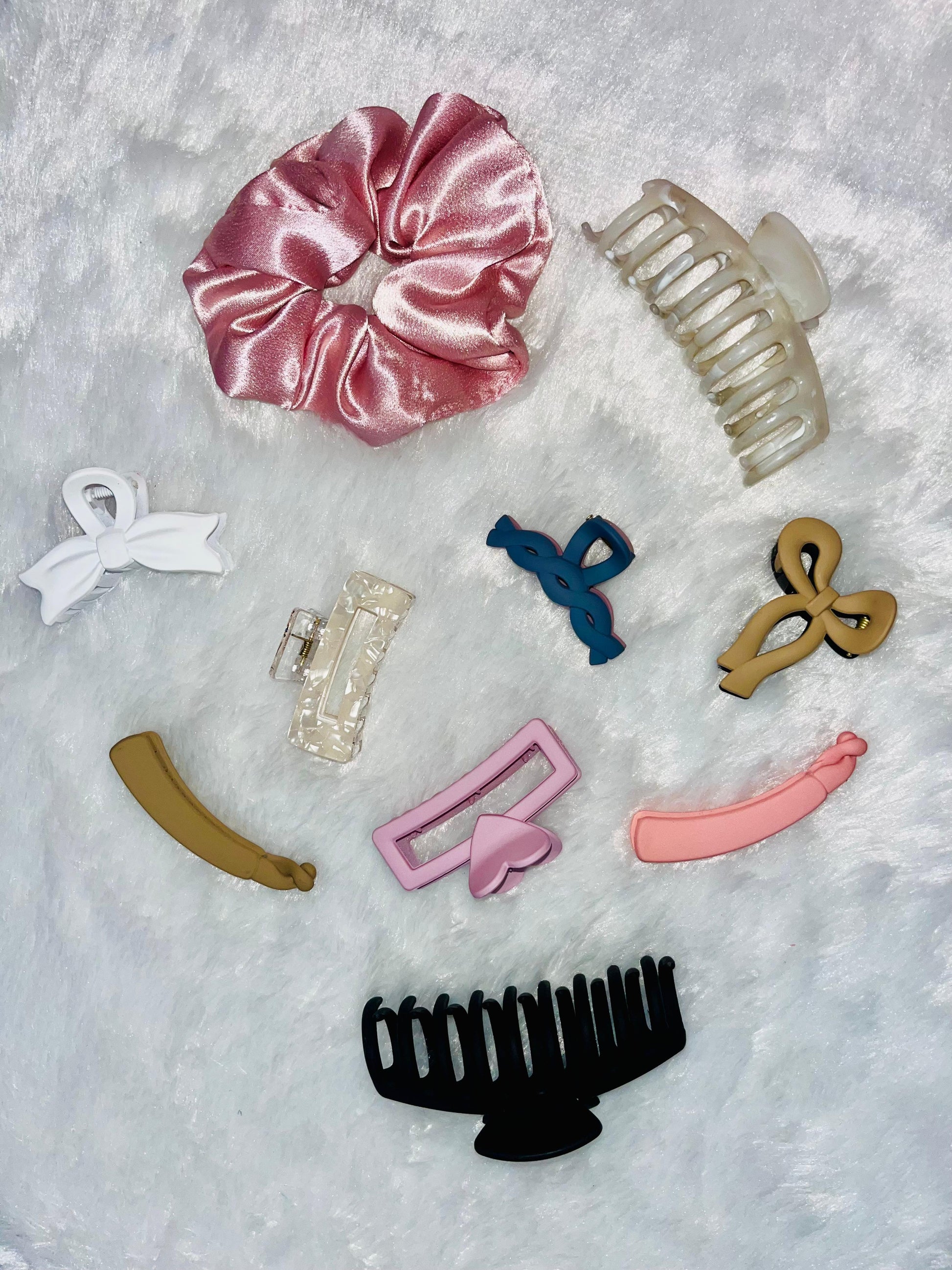 10-Piece Hair Accessory Set – Claw Clips, Scrunchie & Hairpins - Hairkarlo